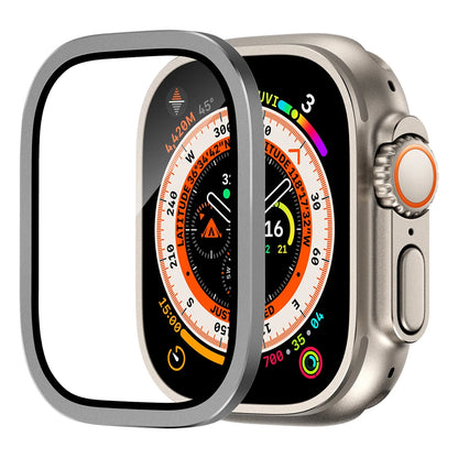 Tempered Glass Screen Protector for Apple Watch Ultra 2 49mm – Anti-Scratch HD Full Film with Metal Bumper, iWatch Ultra Accessories