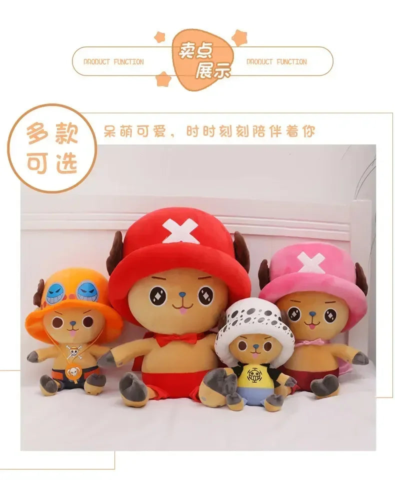 35-70cm One Piece Tony Tony Chopper Plush Doll – Soft Anime Figure, Bedroom Decoration, Sleeping Pillow & Kids Xmas Gift Toy