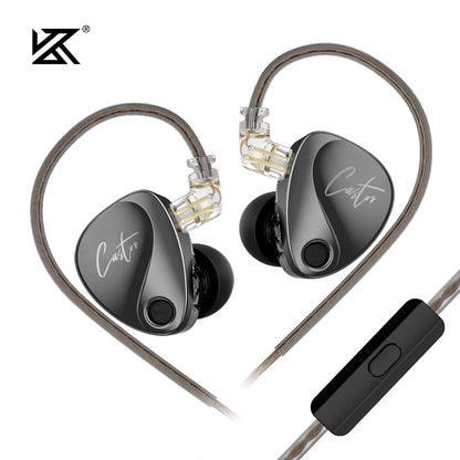 KZ Castor HiFi In-Ear Earphones - Dual Dynamic Drivers, Tunable Balanced Armature & Noise-Isolating Earbuds