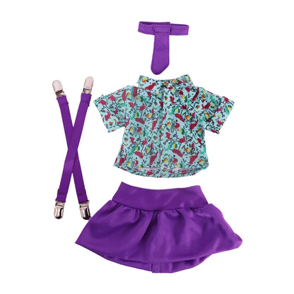 18-Inch Doll Nightdress Outfit — Purple Series Clothes for American & 43CM Baby Dolls, Our Generation Doll Gift