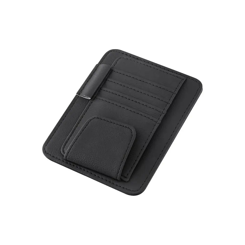 Car Sun Visor Organizer – Multi-Pocket Sunglasses & Business Card Holder, Auto Interior Accessory