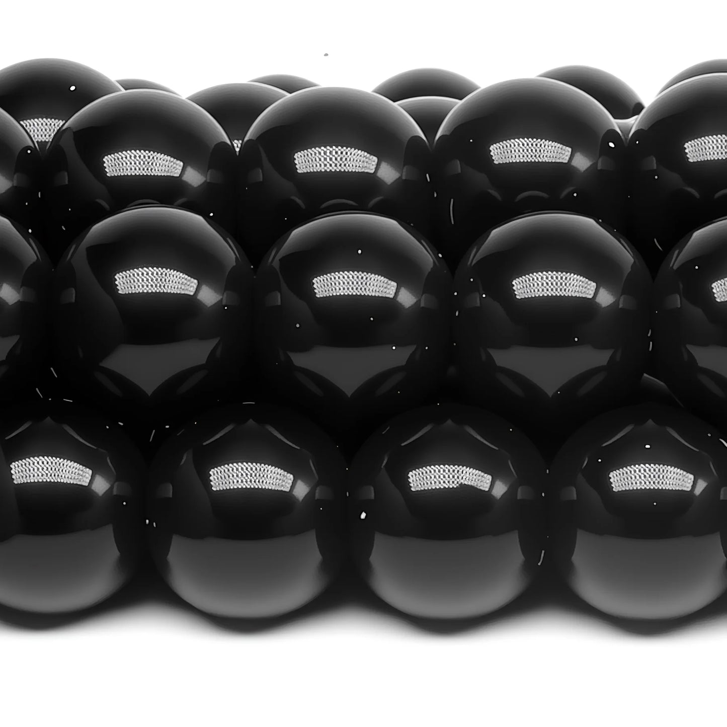 Natural Black Agate Beads – Round Frosted Stone Spacer Beads for DIY Jewelry, Bracelets & Necklace Accessories