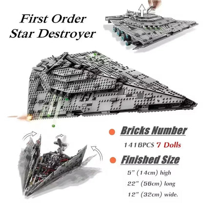 New MOC Cosmic Fighter Spaceship Building Blocks – Model Toy for Kids, Boys’ Holiday & Home Decor Gift