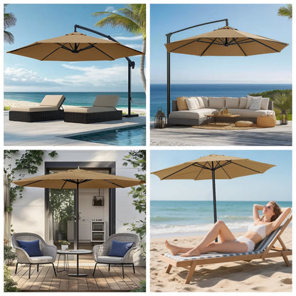 Universal 6/8 Rib Patio Umbrella Replacement Canopy – Polyester Sunshade & Rainproof Outdoor Cover Cloth