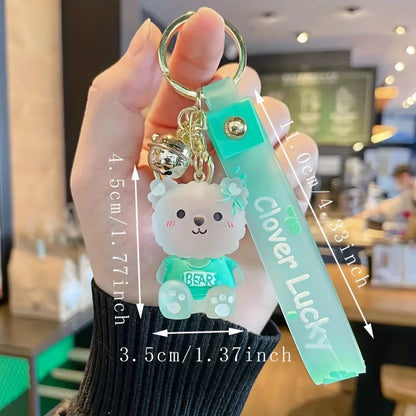 Jelly Bear Keychain - Cute Cartoon Resin Doll Charm for Backpacks and Car Keys