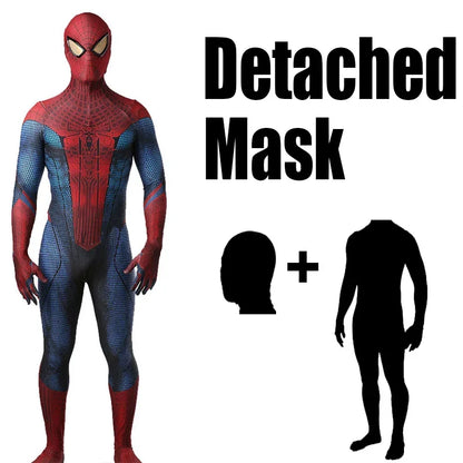TASM1 Spider-Man Cosplay Bodysuit - Superhero Spandex Zentai Halloween Costume for Adults
