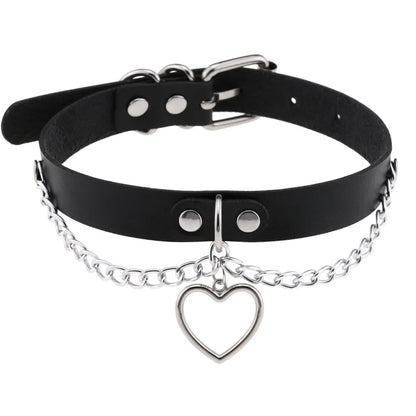 Harajuku Cosplay Rivet Star Punk Rock Gothic Collar — Sexy PU Leather Heart Cross Spike Choker Jewelry for Women