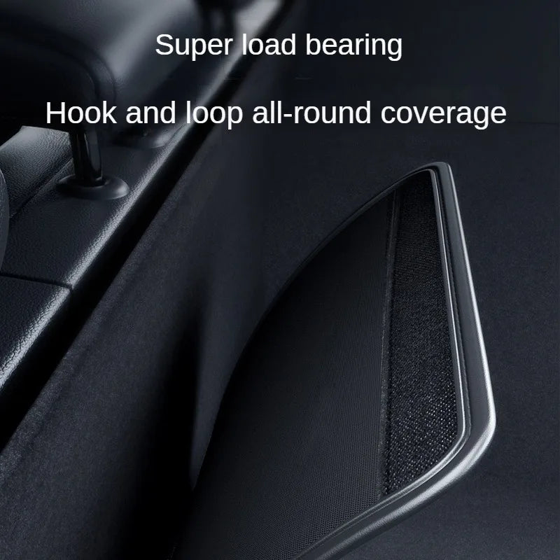 Car Trunk Leather Storage Bag – Foldable Seat Back Tools Organizer, UV-Protected Multifunctional Hanging Organizer for SUVs