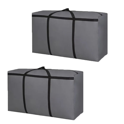 2-Pack Heavy Duty Moving Bags - Extra Large Zipper Storage Totes with Handles for Clothes, Dorms & Moving