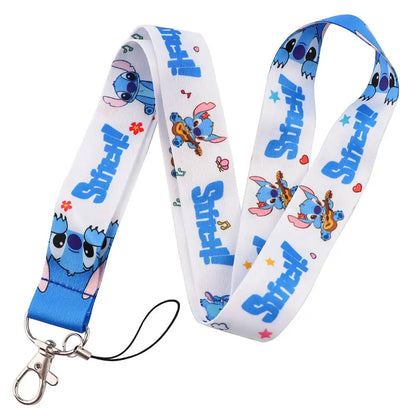 Stitch Cute Cartoon Lanyard – Keychain, ID & Credit Card Holder, Mobile Phone Charm Neck Strap Gift