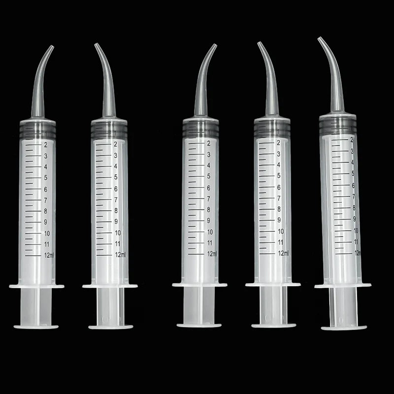 Elbow Syringe Bird Feeding Tool - 12ml Needleless Plastic Medicine Feeder for Pigeon Chick Hand Feeding