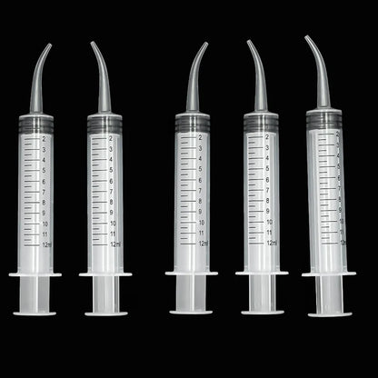 Elbow Syringe Bird Feeding Tool - 12ml Needleless Plastic Medicine Feeder for Pigeon Chick Hand Feeding