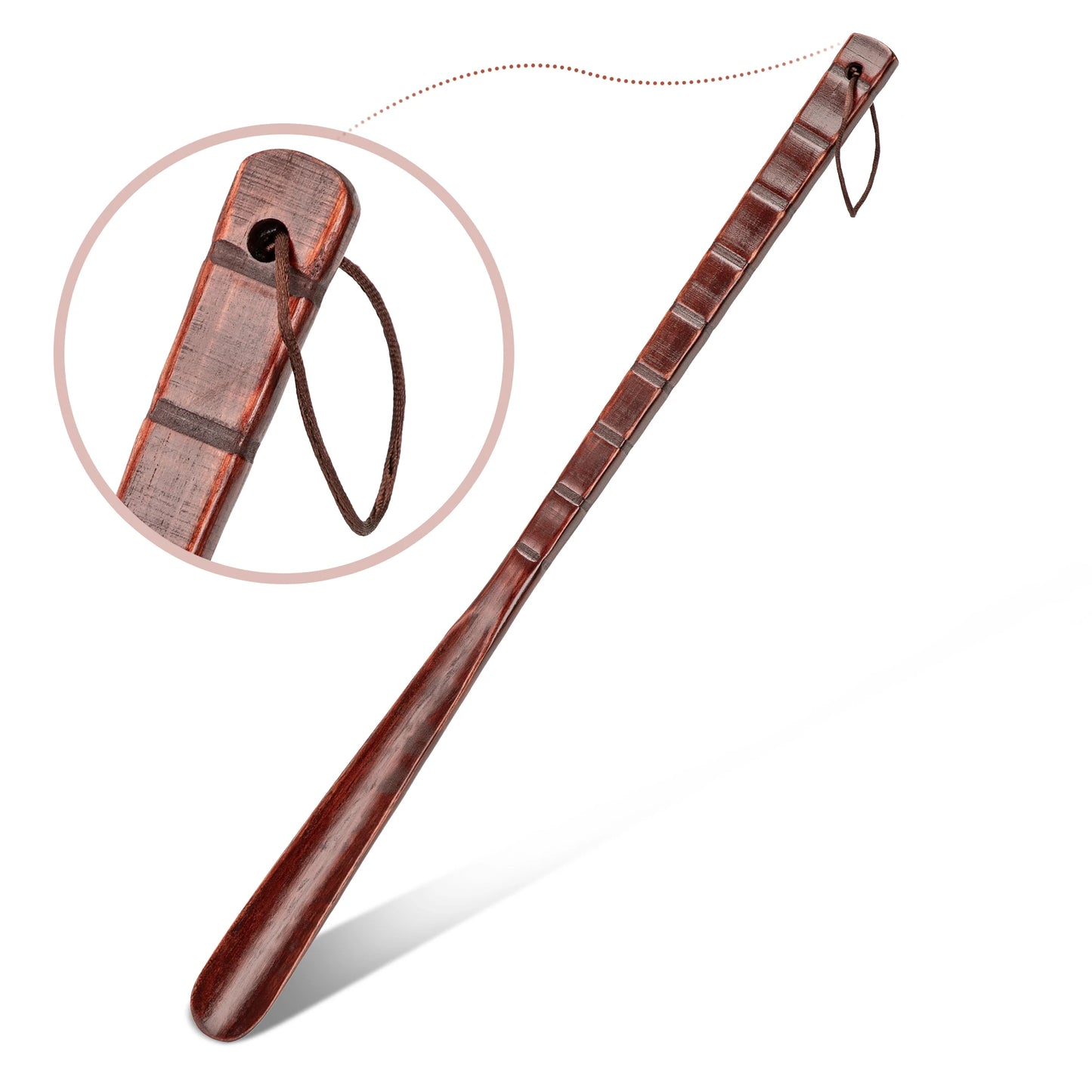 54cm Professional Wooden Shoe Horn – Durable Long Handle Shoehorn, Flexible Shoe Lifter for Seniors, Home Tool