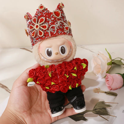 G-Dragon Labubu Baby Clothes 17cm Vinyl Plush Doll Outfit – Cute Suit Pendant for Doll Keychains
