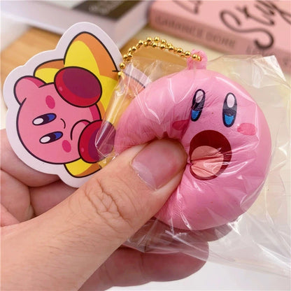 Kirby Star Squishy Toy – Soft Slow-Rising Bread Pendant & Cute Stress Relief Collectible Gift