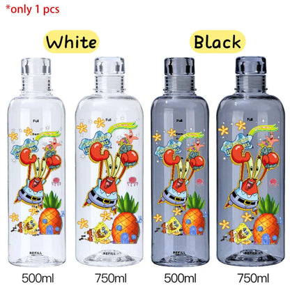 SpongeBob Graduated Water Cup - 500ml/750ml BPA-Free Plastic Bottle