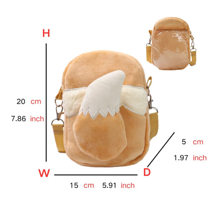 Pokémon Plush Backpack — Gengar, Mimikyu, Eevee, Snorlax, Charmander, Charizard, Mew, Rowlet Stuffed Toy Shoulder Bag for Kids & Gifts