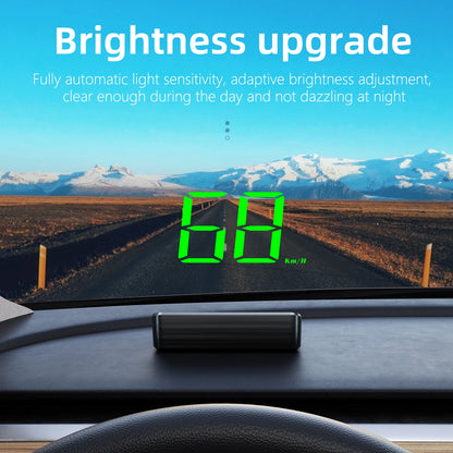 M2 Head-Up Display Digital Speedometer GPS HUD – Plug & Play Windshield Projector with Large KMH Font for All Cars