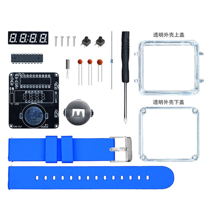 LED DIY Electronic Watch Kit - Digital Tube Clock Soldering & Assembly Project Kit