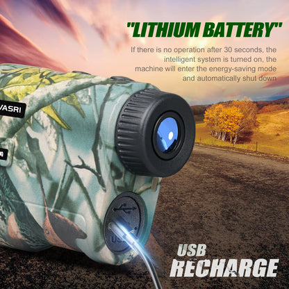 REVASRI Hunting Laser Rangefinder – 1000 Yards, Rechargeable Battery, Target Acquisition Tech