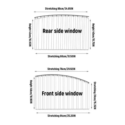 2PCS/4PCS Universal Foldable Car Sun Shade – UV Protection Front & Side Window Sunshade Covers, Pure Cloth Auto Car Accessories Kit