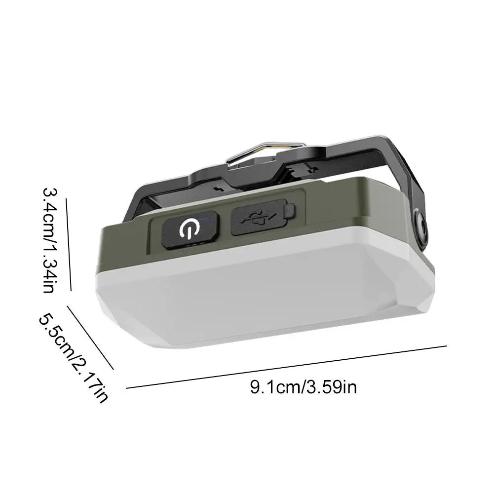 Portable LED Camping Lantern - Waterproof Battery-Powered Flood Light for Hiking, Fishing & Outdoor Use