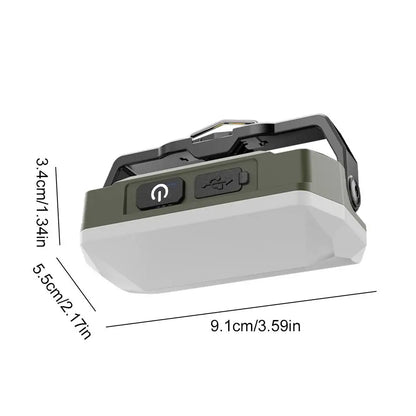 Portable LED Camping Lantern - Waterproof Battery-Powered Flood Light for Hiking, Fishing & Outdoor Use