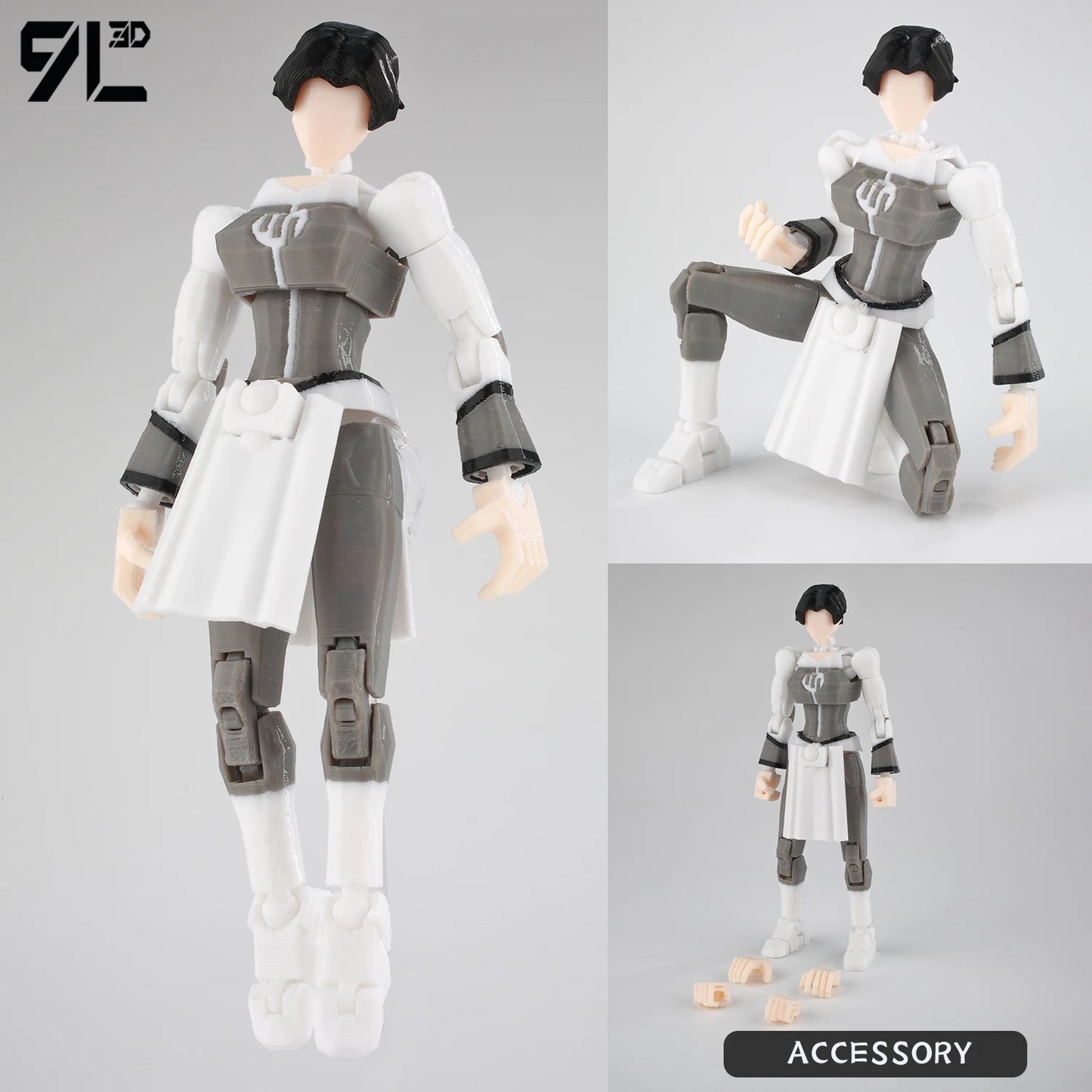 9L 3D Printed Invincible Tech Jacker T13 Lucky13 Action Figure – Multi-Jointed Motorcycle Collectible Model Toy Titan13