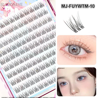 Large Capacity Girls’ Glue-Free False Eyelashes – Natural Wispy Reusable Bottom & Top Lashes, Easy Apply