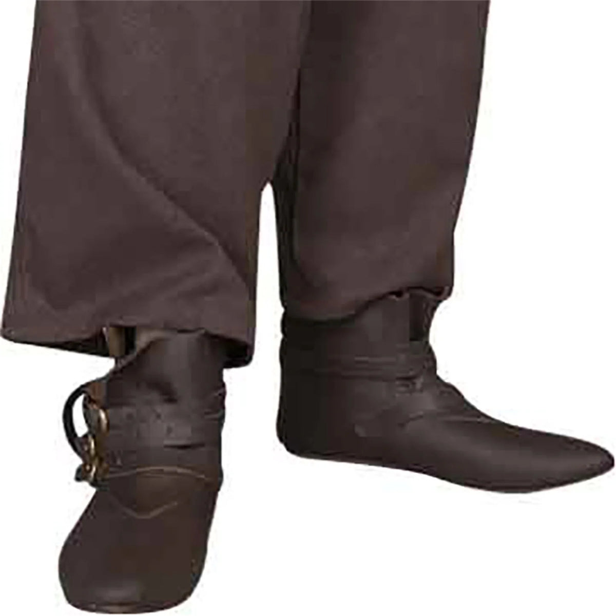 Retro Viking Pirate Leather Boots - Medieval Pointed Knight Cosplay Shoes for Men