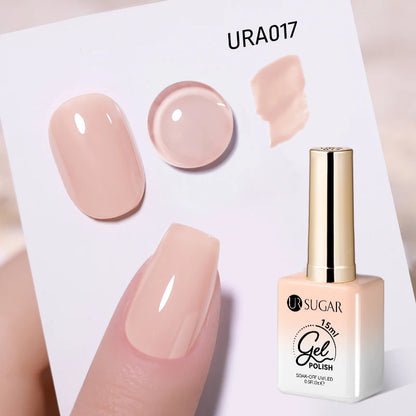 UR SUGAR 15ml Jelly Milky White Gel Polish – Translucent UV Soak Off Nail Art Varnish Semi-Permanent Fashion Nail Color