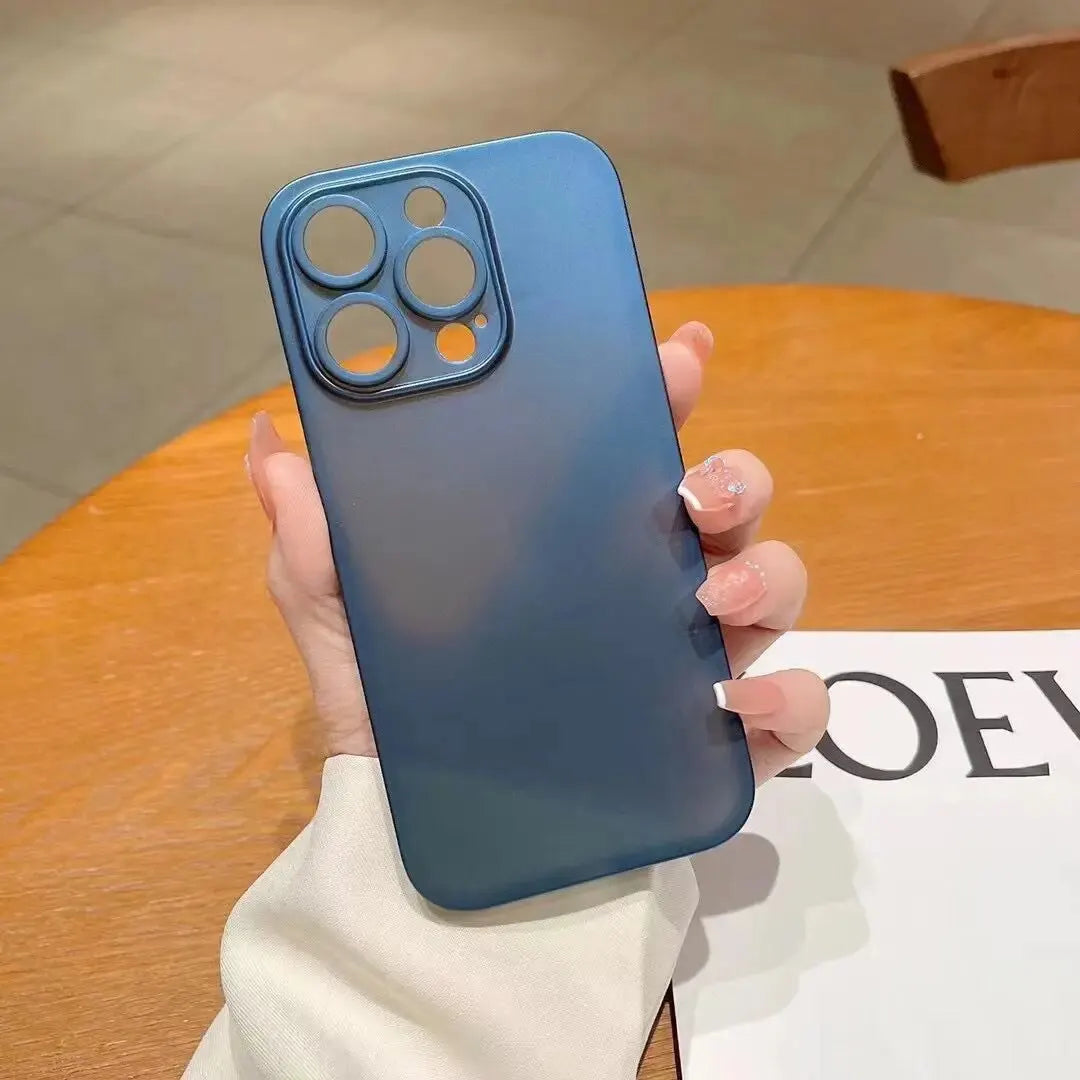 Ultra-Thin 0.2mm Matte PP Phone Case - Slim Cover for iPhone 11–17 Series, Pro Max, Plus & Mini Models