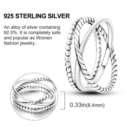 925 Sterling Silver Ring – Infinite Love Star & Moon Design for Women, Wedding Jewelry Gift