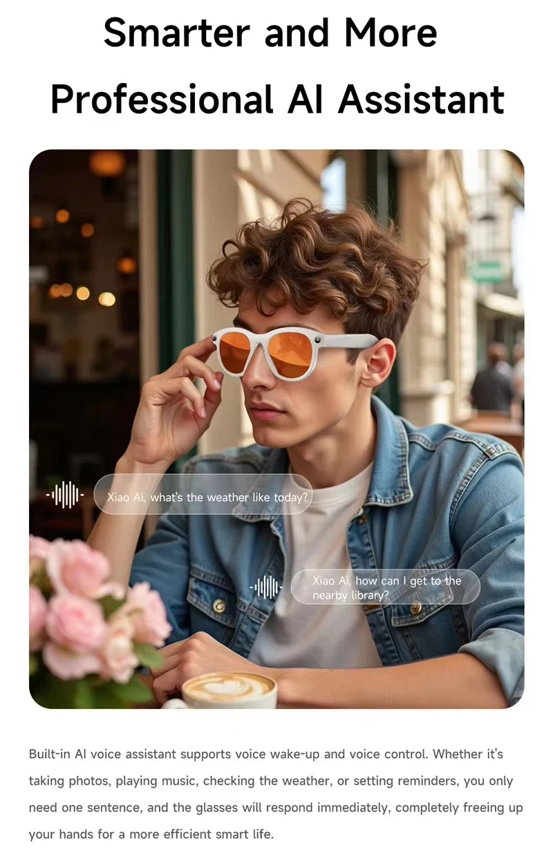 ViVO 8K AI Smart Glasses – HD Color-Changing, 1200MP Camera, ChatGPT, Translate, Bluetooth Calls, Voice Assistant & Music Control 2026