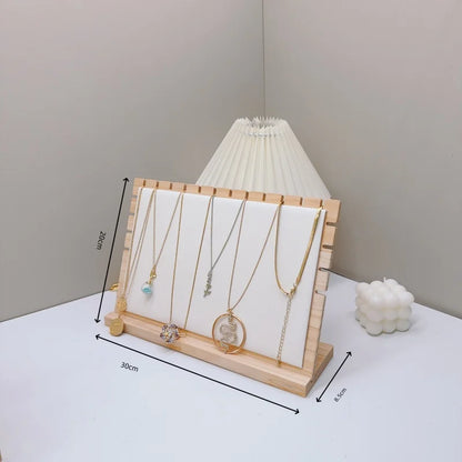Creative Solid Wooden Necklace Display Frame – Pendant Support Jewelry Display Stand