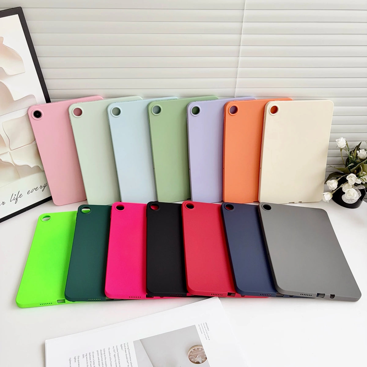 Soft Silicone iPad Case - Protective Cover for iPad 7th–12th Gen, Air, Pro 11, A16 and Mini Models