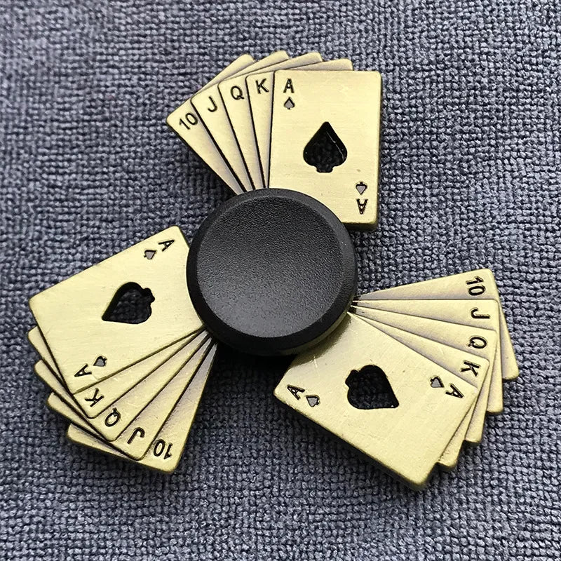 Bronze Metal Alloy Fidget Spinner R188 – Silent Hand Gyro Stress Relief Toy for Kids & Adults