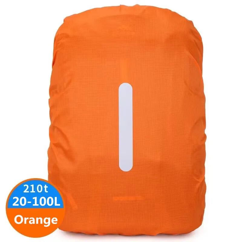 Reflective Waterproof Backpack Rain Cover 20-100L – Outdoor Safety Cover for Night Cycling, Hiking & Camping