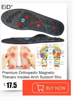 EiD Magnetic Therapy Foot Insoles – Soft Acupressure Sports Cushion for Men & Women