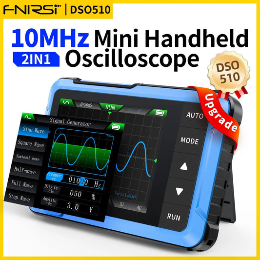 FNIRSI DSO510 DSO152 DSO153 Mini Handheld Digital Oscilloscope | 2-in-1, 48MS/s, 10MHz Bandwidth for Electronic Repair