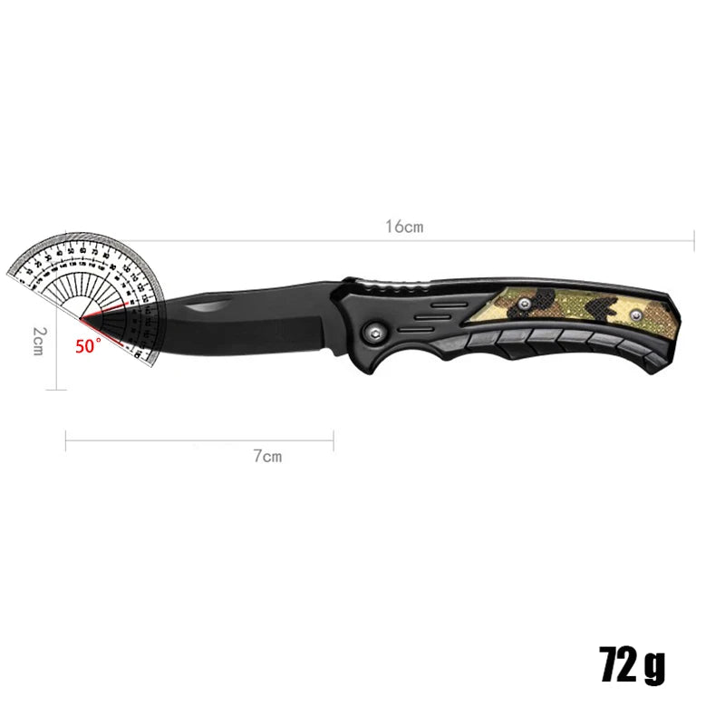 Stainless Steel Folding Fillet Knife with PP Handle – Portable Fishing & Camping Meat Cutter   2/2