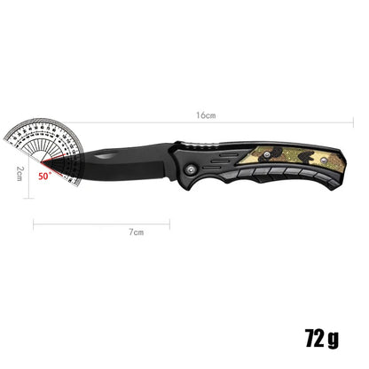 Stainless Steel Folding Fillet Knife with PP Handle – Portable Fishing & Camping Meat Cutter   2/2