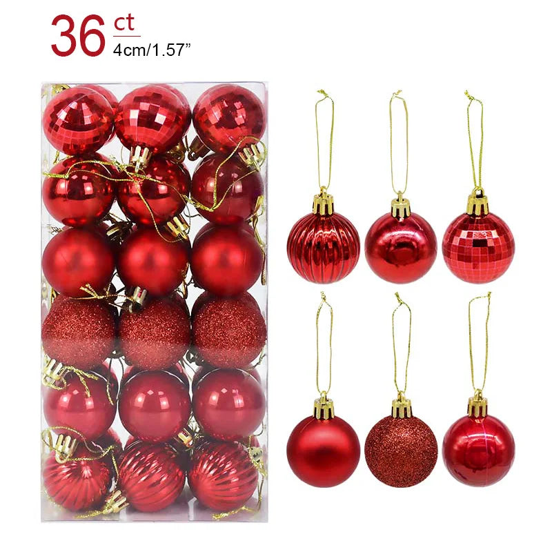 Christmas Ball Ornaments – Hanging Tree Pendants for Xmas, Home Decor, 2026 New Year & Holiday Gifts