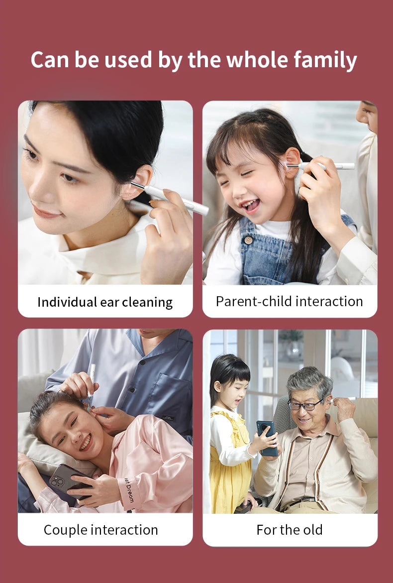 Earwax Remover Cleaning Tool – Ear Endoscope with Mini Camera, USB-C Charging Earpick Health Care Set for iPhone & Android, Best Gift