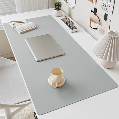 PU Leather Desk Mouse Pad – Waterproof Non-Slip Gaming & Office Keyboard Mat, Solid Color Computer Desk Mat Protector