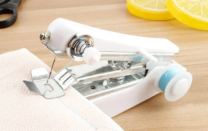 Portable Mini Handheld Sewing Machine - Compact Manual Pocket Sewing Tool for Home, Travel & Outdoor Use