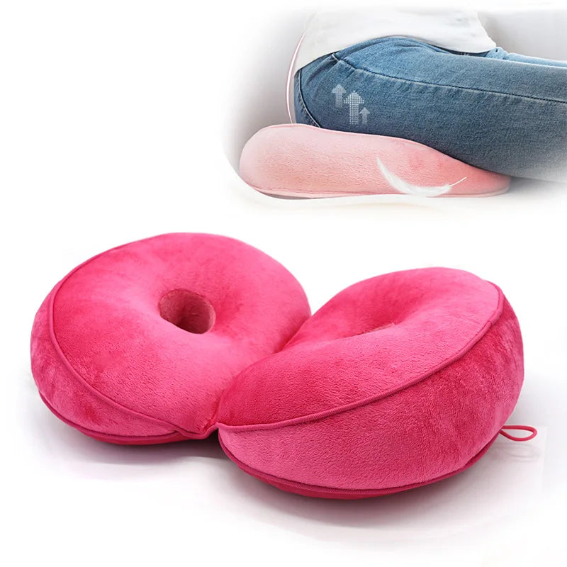 Orthopedic Dual Comfort Seat Cushion – Pelvis Support & Hip Lift Pillow for Pressure Relief & Posture Improvement