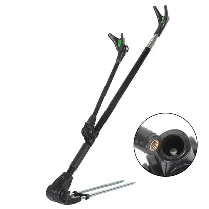 Adjustable Stainless Steel Telescopic Fishing Rod Holder Bracket – 1.7M/2.1M/2.4M Thickened Dual-Purpose Fishing Rod Support Stand for Outdoor Fishing