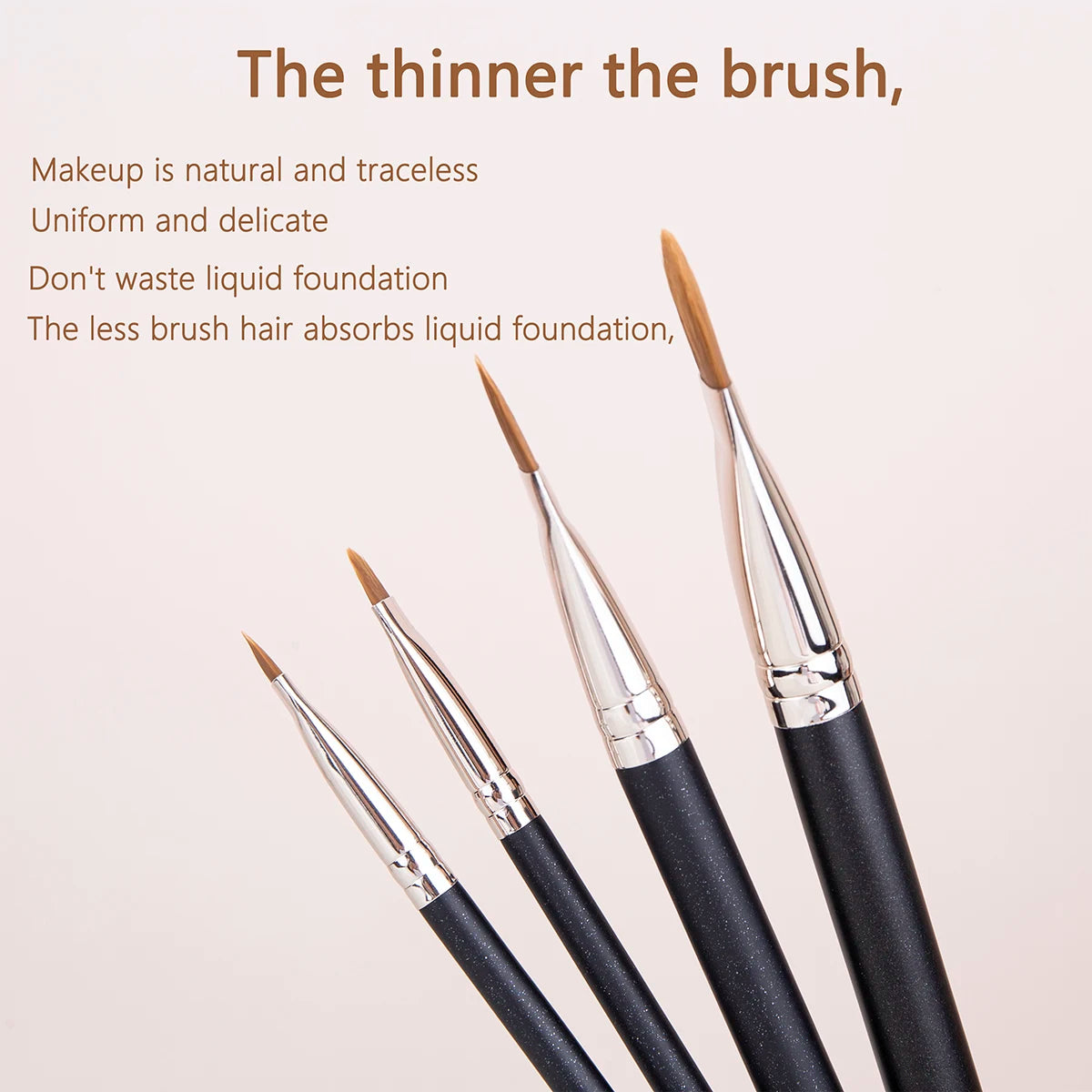 Ultra Thin Foundation Brush – Lightweight Flat Contour Brush for Blending Foundation, Cream, and Makeup
