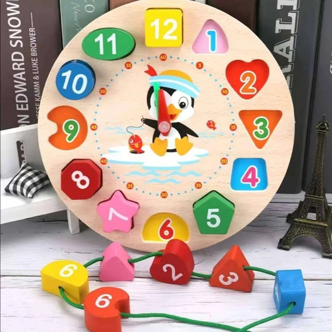Montessori Wooden Building Blocks – Early Learning Educational Color & Shape Puzzle Toys for Kids